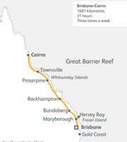 Sunlander Train Route Map
